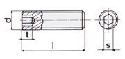 Immagine di VITE SENZA TESTA ESAGONO INCASSATO PUNTA PIANA