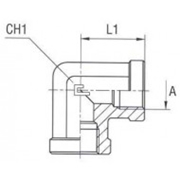 Immagine di GOMITO 90° FEMMINA GAS CILINDRICO