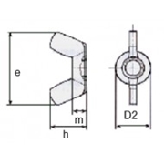 Immagine di DADO AD ALETTE GREZZO UNI 5548 A, DIN 315