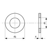 Immagine di RONDELLA PIANA IN INOX UNI 6592 DIN 125 A